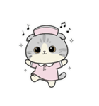 白猫ナースの年末年始のご挨拶（個別スタンプ：18）