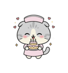 白猫ナースの年末年始のご挨拶（個別スタンプ：19）