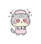 白猫ナースの年末年始のご挨拶（個別スタンプ：20）