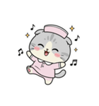 白猫ナースの年末年始のご挨拶（個別スタンプ：21）