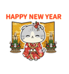 白猫ナースの年末年始のご挨拶（個別スタンプ：40）