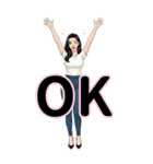 美女スタンプ 年末年始と通常挨拶（個別スタンプ：24）