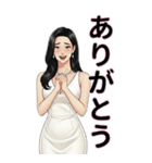 美女スタンプ 年末年始と通常挨拶（個別スタンプ：30）