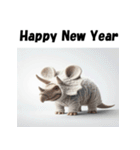 十二支全部 あけおめ トリケラトプス（個別スタンプ：3）