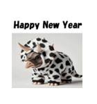 十二支全部 あけおめ トリケラトプス（個別スタンプ：6）