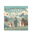 ファンタジー 2026年 あけおめ 馬 年賀状（個別スタンプ：5）