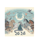 ファンタジー 2026年 あけおめ 馬 年賀状（個別スタンプ：7）