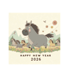 ファンタジー 2026年 あけおめ 馬 年賀状（個別スタンプ：11）