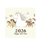 ファンタジー 2026年 あけおめ 馬 年賀状（個別スタンプ：13）