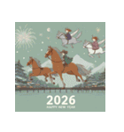 ファンタジー 2026年 あけおめ 馬 年賀状（個別スタンプ：14）