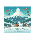 ファンタジー 2026年 あけおめ 馬 年賀状（個別スタンプ：18）