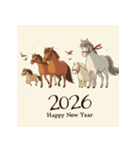 ファンタジー 2026年 あけおめ 馬 年賀状（個別スタンプ：19）