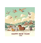 ファンタジー 2026年 あけおめ 馬 年賀状（個別スタンプ：22）