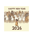 ファンタジー 2026年 あけおめ 馬 年賀状（個別スタンプ：24）