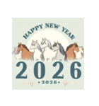 ファンタジー 2026年 あけおめ 馬 年賀状（個別スタンプ：26）