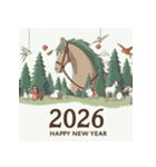 ファンタジー 2026年 あけおめ 馬 年賀状（個別スタンプ：27）