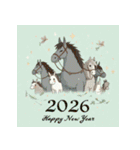 ファンタジー 2026年 あけおめ 馬 年賀状（個別スタンプ：37）