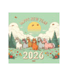 ファンタジー 2026年 あけおめ 馬 年賀状（個別スタンプ：38）