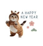 2026正月馬ねこ【元旦・かわいい】（個別スタンプ：7）