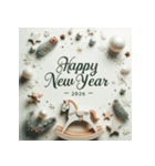 木馬 2026年 あけおめ 馬 年賀状（個別スタンプ：35）