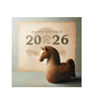 埴輪 2026年 あけおめ 馬 年賀状（個別スタンプ：3）