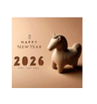 埴輪 2026年 あけおめ 馬 年賀状（個別スタンプ：30）
