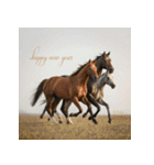 リアル 2026年 あけおめ 馬 年賀状（個別スタンプ：38）