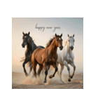 リアル 2026年 あけおめ 馬 年賀状（個別スタンプ：39）