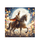 王子様 2026年 あけおめ 馬 年賀状（個別スタンプ：10）