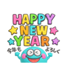 お正月♡カラフルモンスター♡NEWYEAR（個別スタンプ：5）