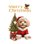 年末年始☆トイプードルお正月BIGスタンプ（個別スタンプ：28）