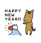 年賀の馬（個別スタンプ：3）