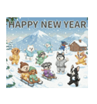 ワンコ大集合！犬好きのための年末年始挨拶（個別スタンプ：5）