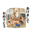 ワンコ大集合！犬好きのための年末年始挨拶（個別スタンプ：10）