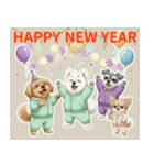 ワンコ大集合！犬好きのための年末年始挨拶（個別スタンプ：11）