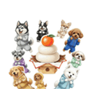 ワンコ大集合！犬好きのための年末年始挨拶（個別スタンプ：13）