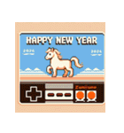 レトロゲーム 2026年 あけおめ 馬 年賀状（個別スタンプ：6）