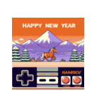 レトロゲーム 2026年 あけおめ 馬 年賀状（個別スタンプ：9）