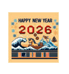 レトロゲーム 2026年 あけおめ 馬 年賀状（個別スタンプ：10）