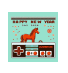 レトロゲーム 2026年 あけおめ 馬 年賀状（個別スタンプ：19）