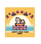 レトロゲーム 2026年 あけおめ 馬 年賀状（個別スタンプ：21）
