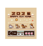 レトロゲーム 2026年 あけおめ 馬 年賀状（個別スタンプ：25）