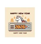 レトロゲーム 2026年 あけおめ 馬 年賀状（個別スタンプ：26）