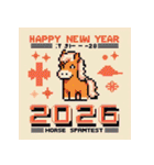 レトロゲーム 2026年 あけおめ 馬 年賀状（個別スタンプ：40）