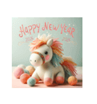 毛糸ぬいぐるみ 2026年 あけおめ 馬 年賀状（個別スタンプ：22）
