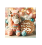毛糸ぬいぐるみ 2026年 あけおめ 馬 年賀状（個別スタンプ：23）
