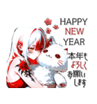 タトゥーガールと病みカワ白ネコ♡（個別スタンプ：7）