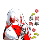 タトゥーガールと病みカワ白ネコ♡（個別スタンプ：10）