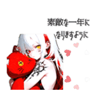 タトゥーガールと病みカワ白ネコ♡（個別スタンプ：17）