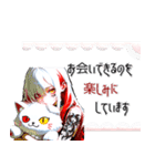 タトゥーガールと病みカワ白ネコ♡（個別スタンプ：21）